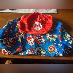 Nintendo Super Mario Kids Pajama Robe - Blue and Red